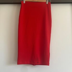 H&M Red Pencil Skirt